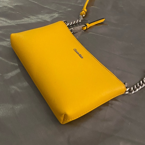 Calvin Klein Handbag - Small Bright Yellow Bag - Picture 11 of 12